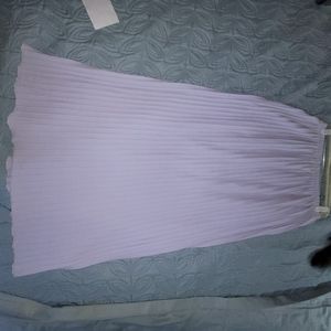 XXL Lilac Fenini Ribbed Cotton Elast Waist Skirt